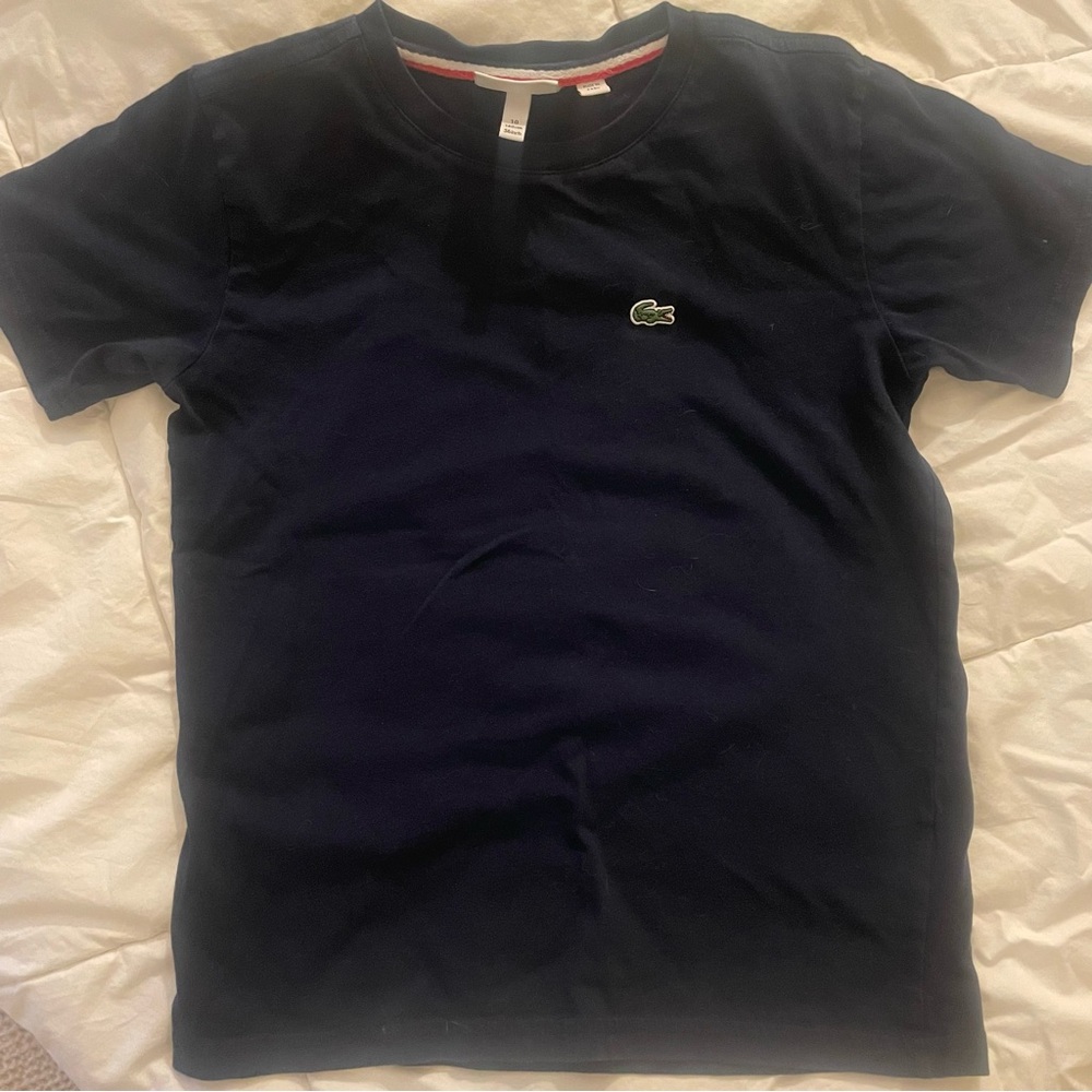 Lacoste Dark Blue Tee with Logo